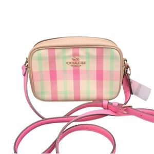 Coach Jamie Mini Pink plaid Camera Bag NWT !!!